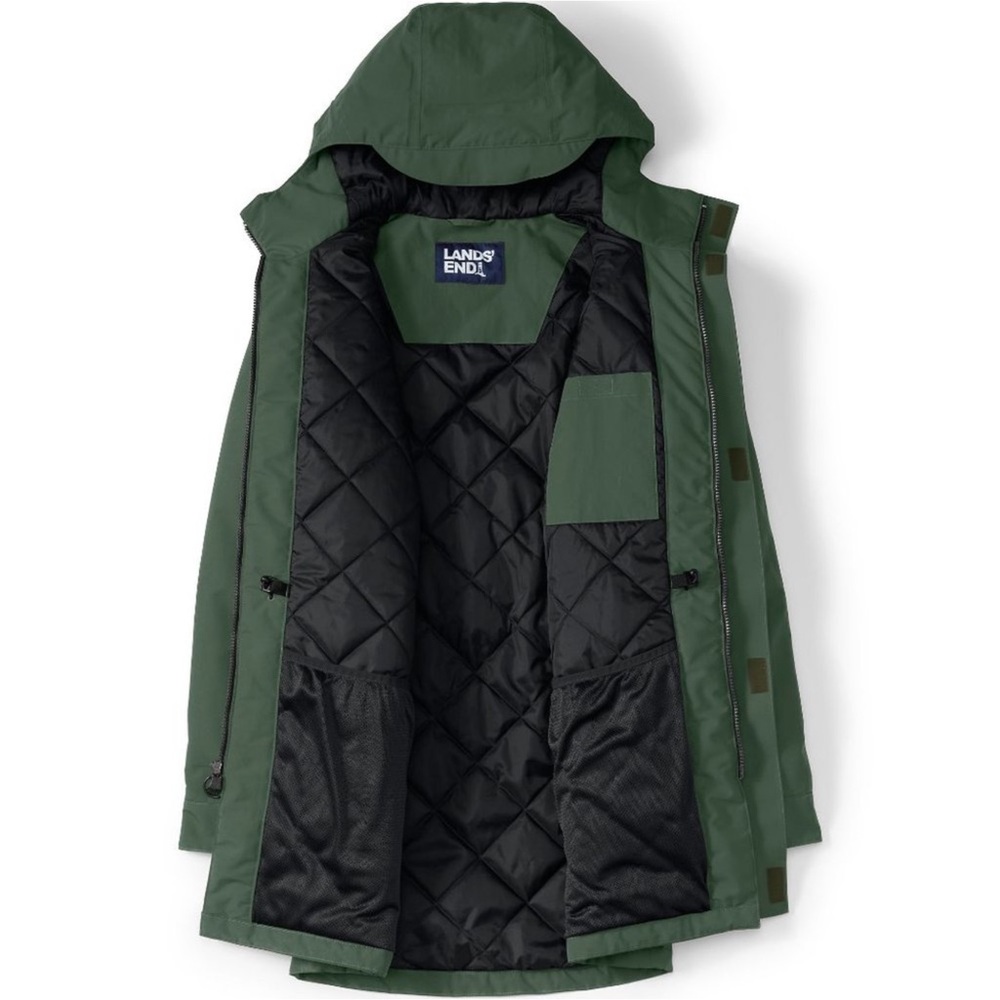 Men's Insulated Squall Parka Army Green Olive Coat Quilted Winter Rain Coat XL - Picture 1 of 16